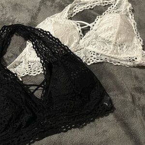 Black and white bralette
